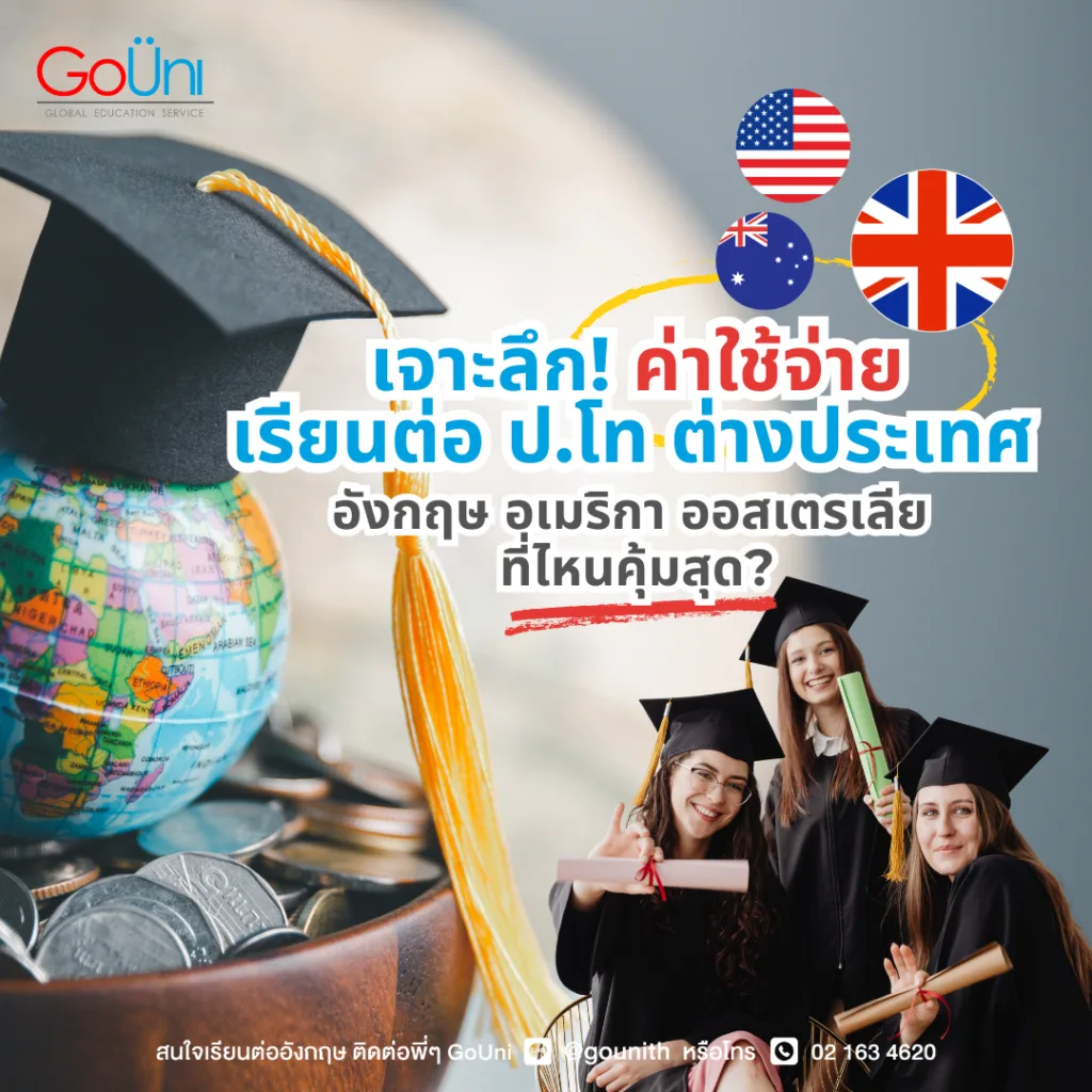 พี่ๆ GoUni สรุปค่าใช้จ่ายเรียนต่อ ป.โท ต่างประเทศ ฉบับปี 2026