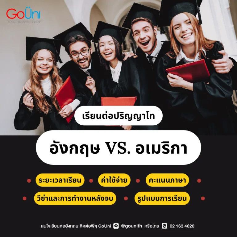 เรียนต่อปริญญาโทอังกฤษและอเมริกาต่างกันยังไง GoUni